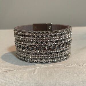 Boho crystal studded cuff